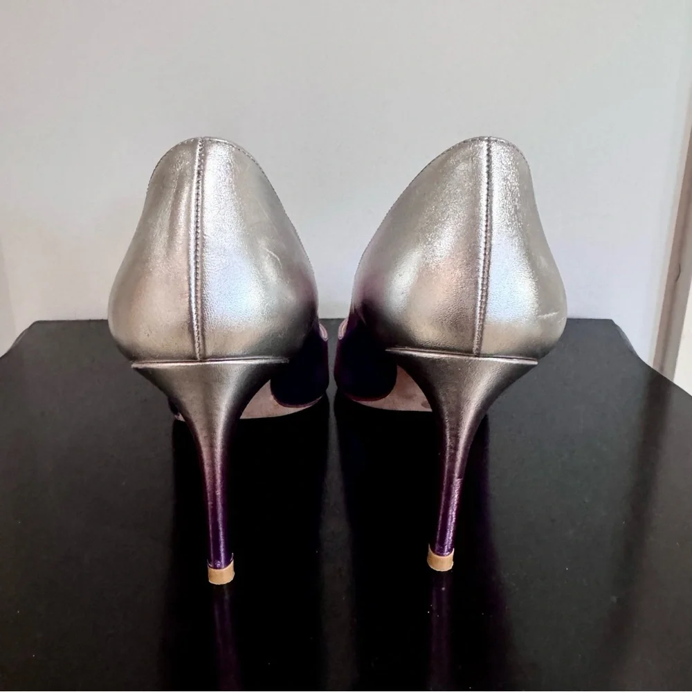 Stuart Weitzman Stiletto Pumps (Metallic Gradient - pink/silver) - Picture 4 of 6